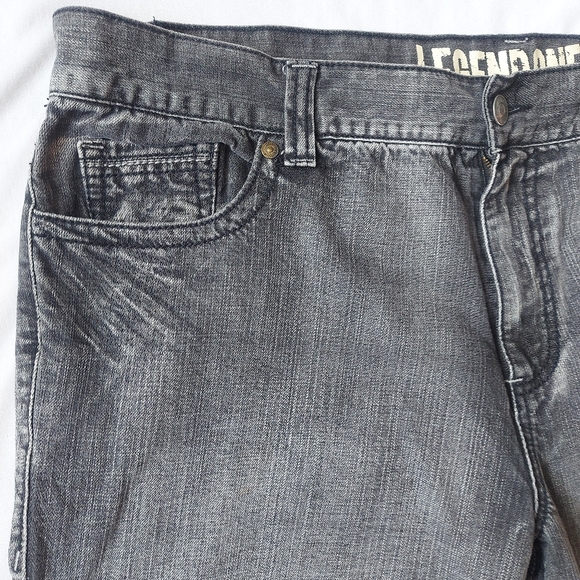 Legend One Straight Leg Mid Rise Black Jeans, 46 x 30 - Picture 3 of 9